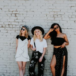 Women Smoking on belly dress